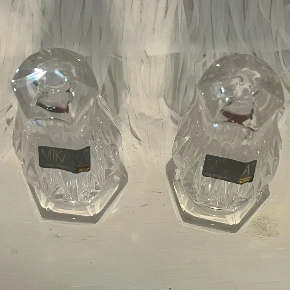 Mikasa Crystal Icicles Salt & Pepper Shakers Set.  Excellent condition! - Picture 4 of 9